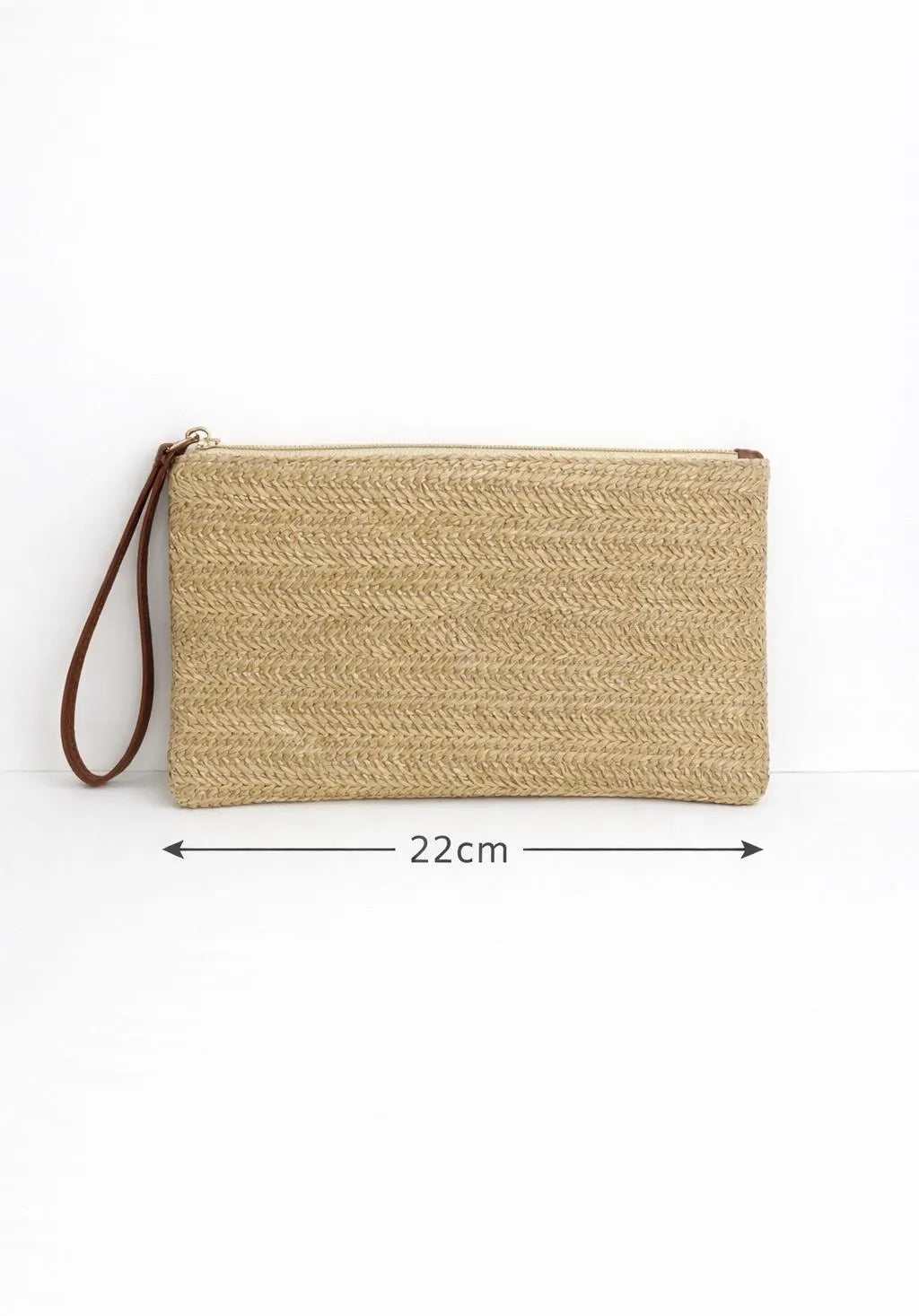Bride Beige woven clutch holiday beach club bag