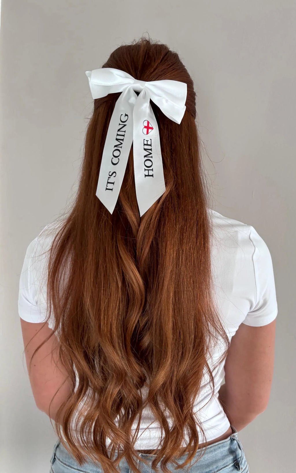 England world cup football hair bow
