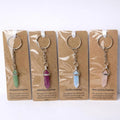 Crystal stone Keyrings silver bag charms