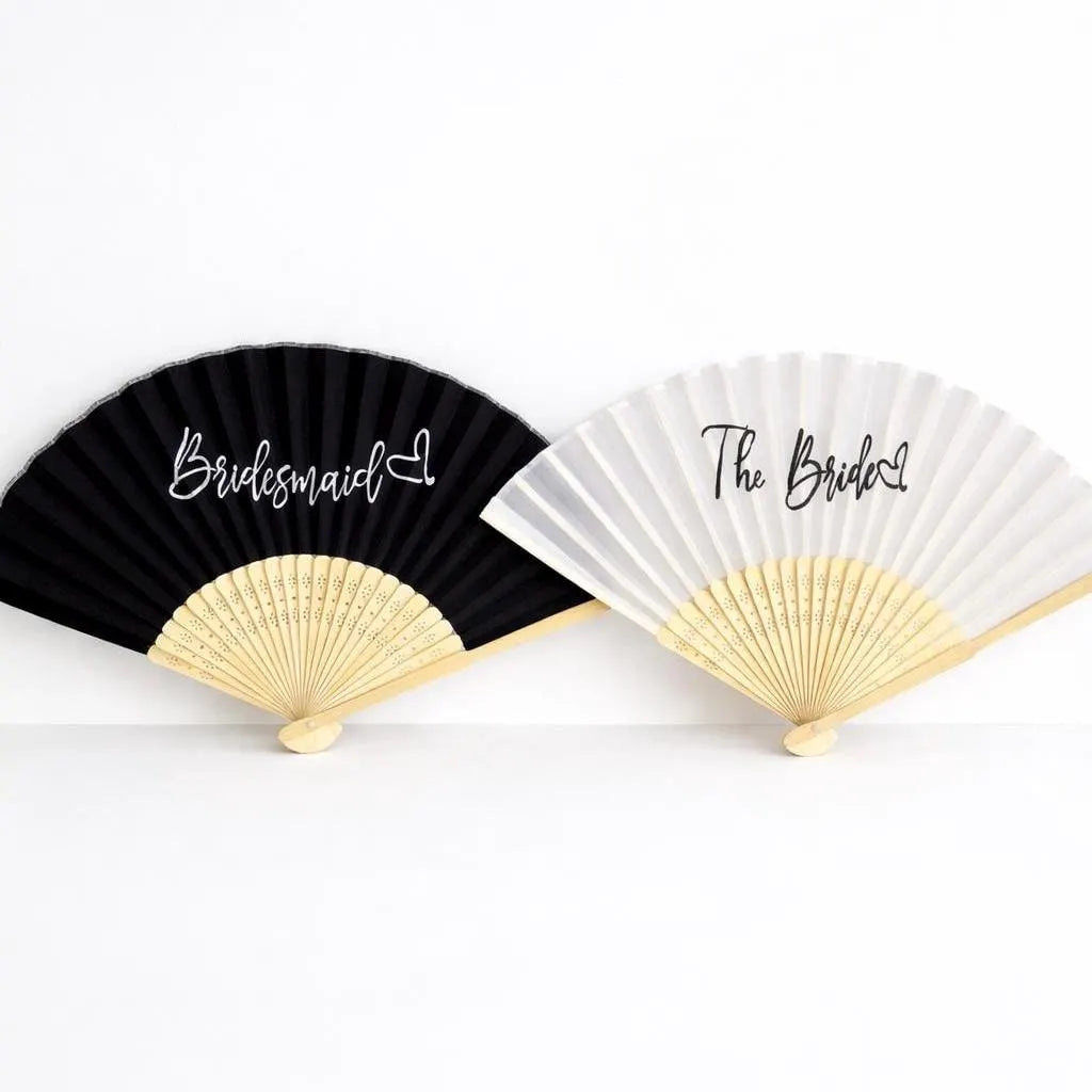 Bride & Bridesmaid hand fans