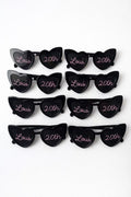 Fancy Dress party wedding hen do love heart sunglasses shades personalised