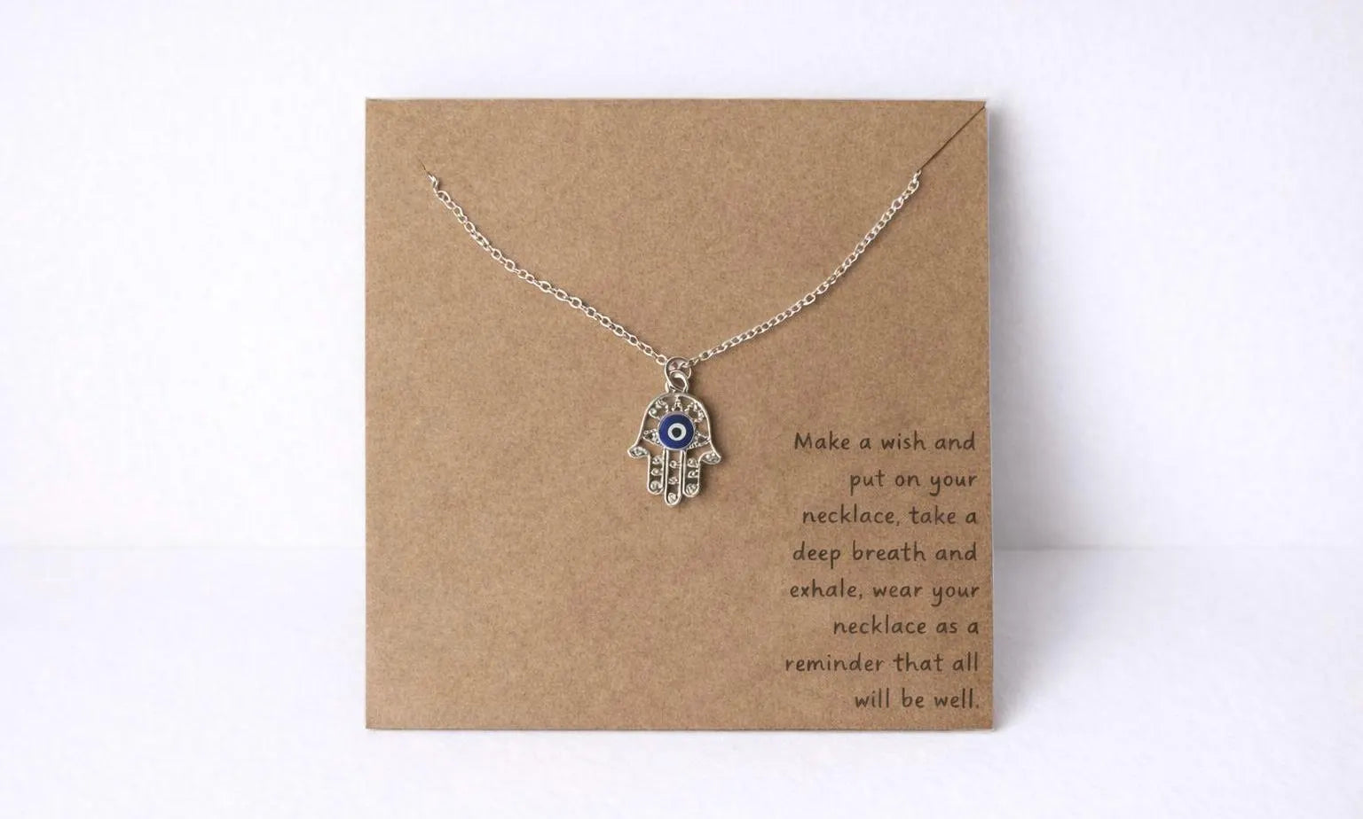 Hamsa hand evil eye Necklace