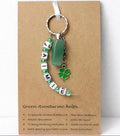 Personalised name Aventurine crystal healing keyring bag charm