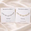 If best friends were flowers, i’d pick you silver flower clover bracelet