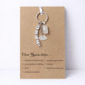 Personalised clear quartz crystal healing keyring bag charm