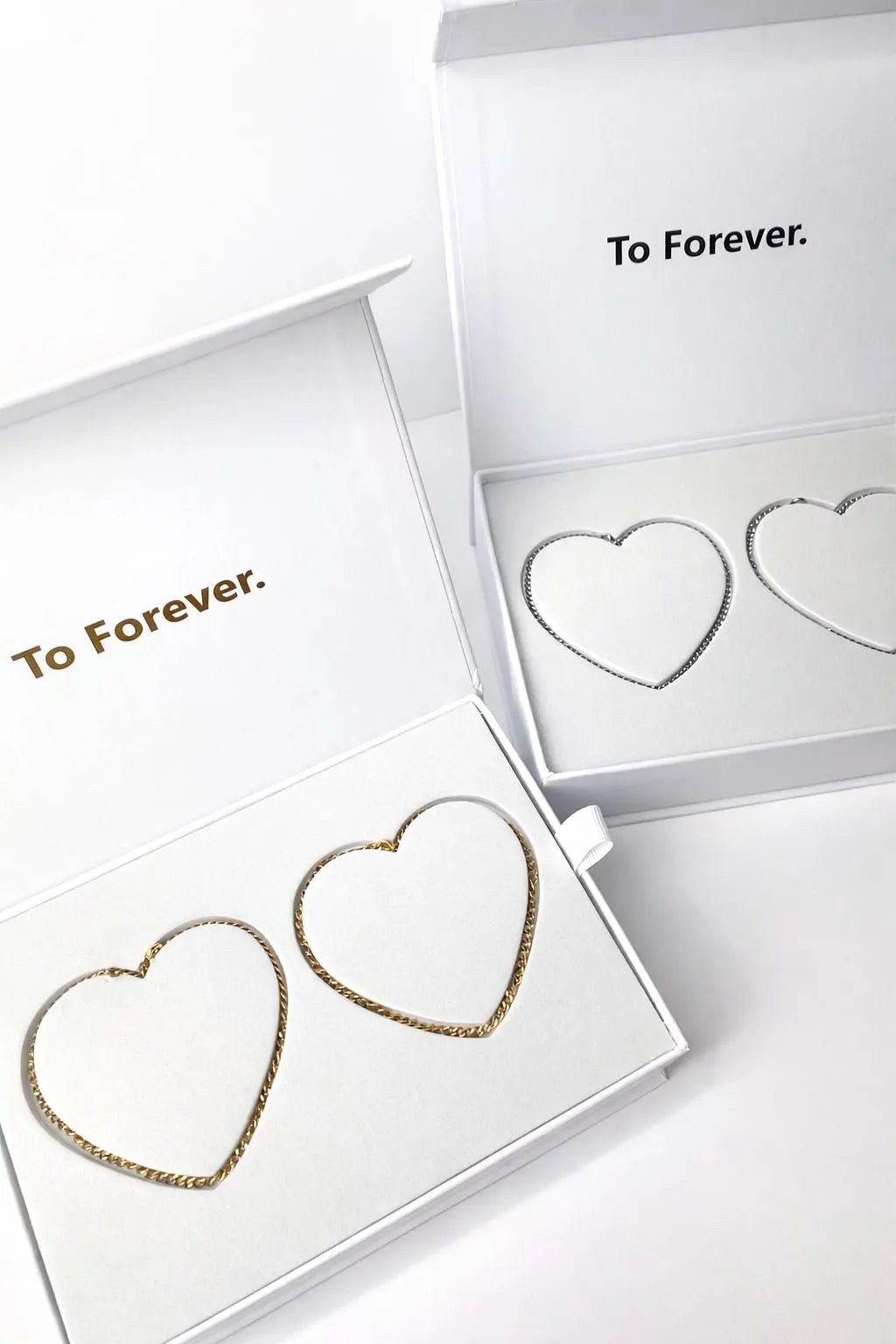 Permanent matching gold and silver couples bracelets