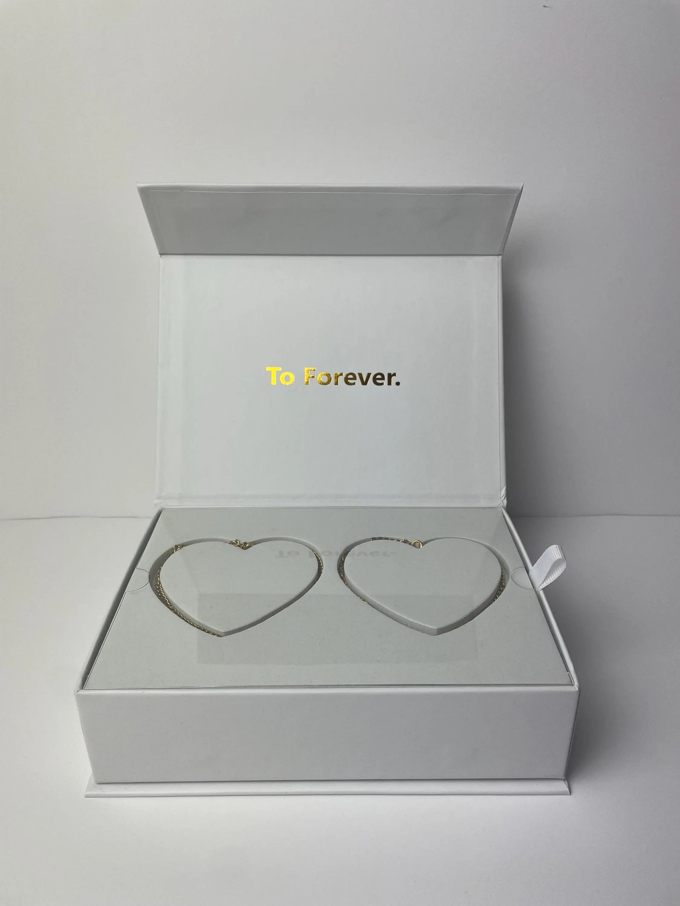 Permanent matching gold and silver couples bracelets