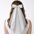 Bridal hen do party engagement wedding bow veil personalised